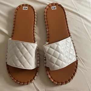 Quilted Slide Sandals